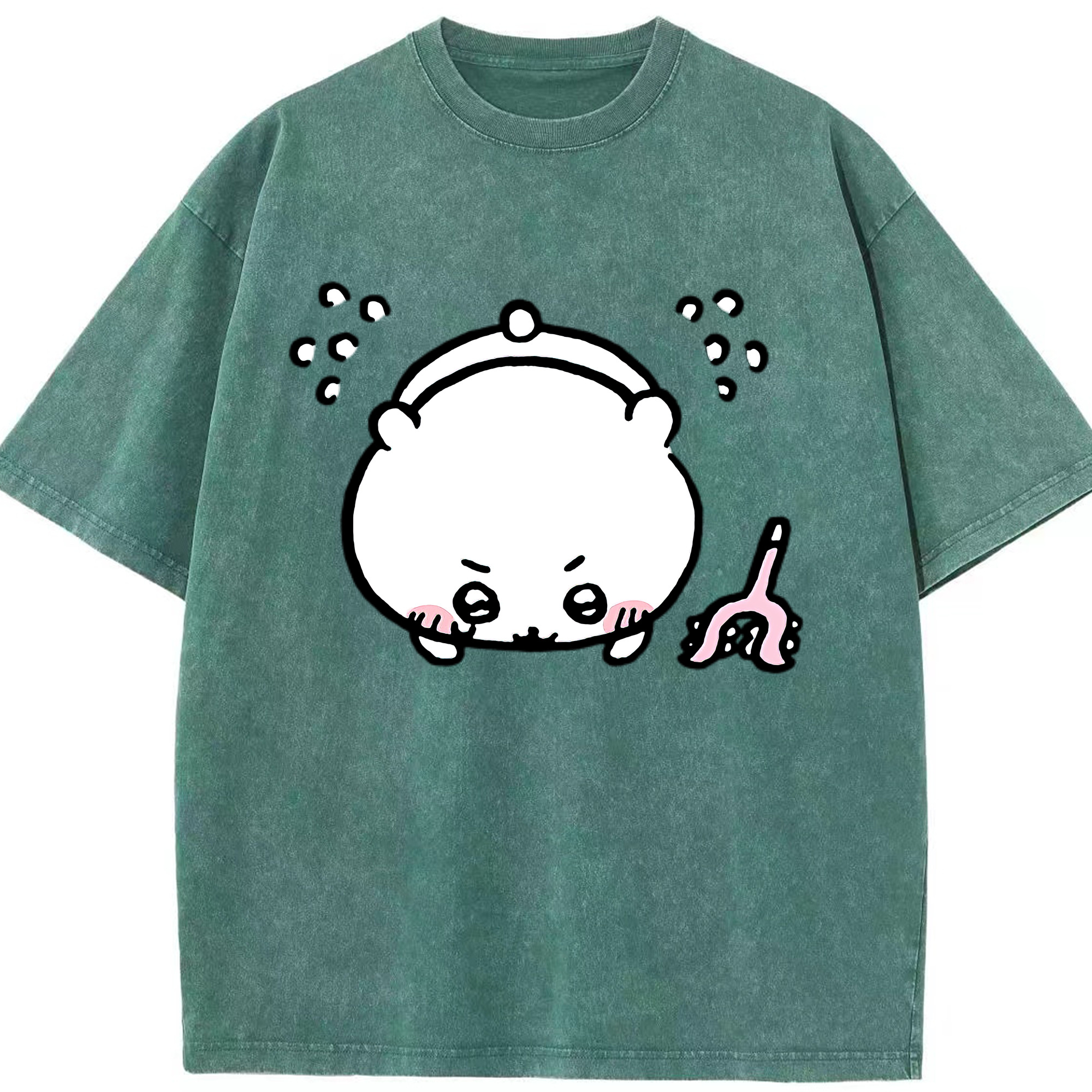 （画像用） ちいかわ ちいかわ Chii-kawa chiikawa 綿100% ヴィンテージ風 半袖Tシャツ（フロントプリント）